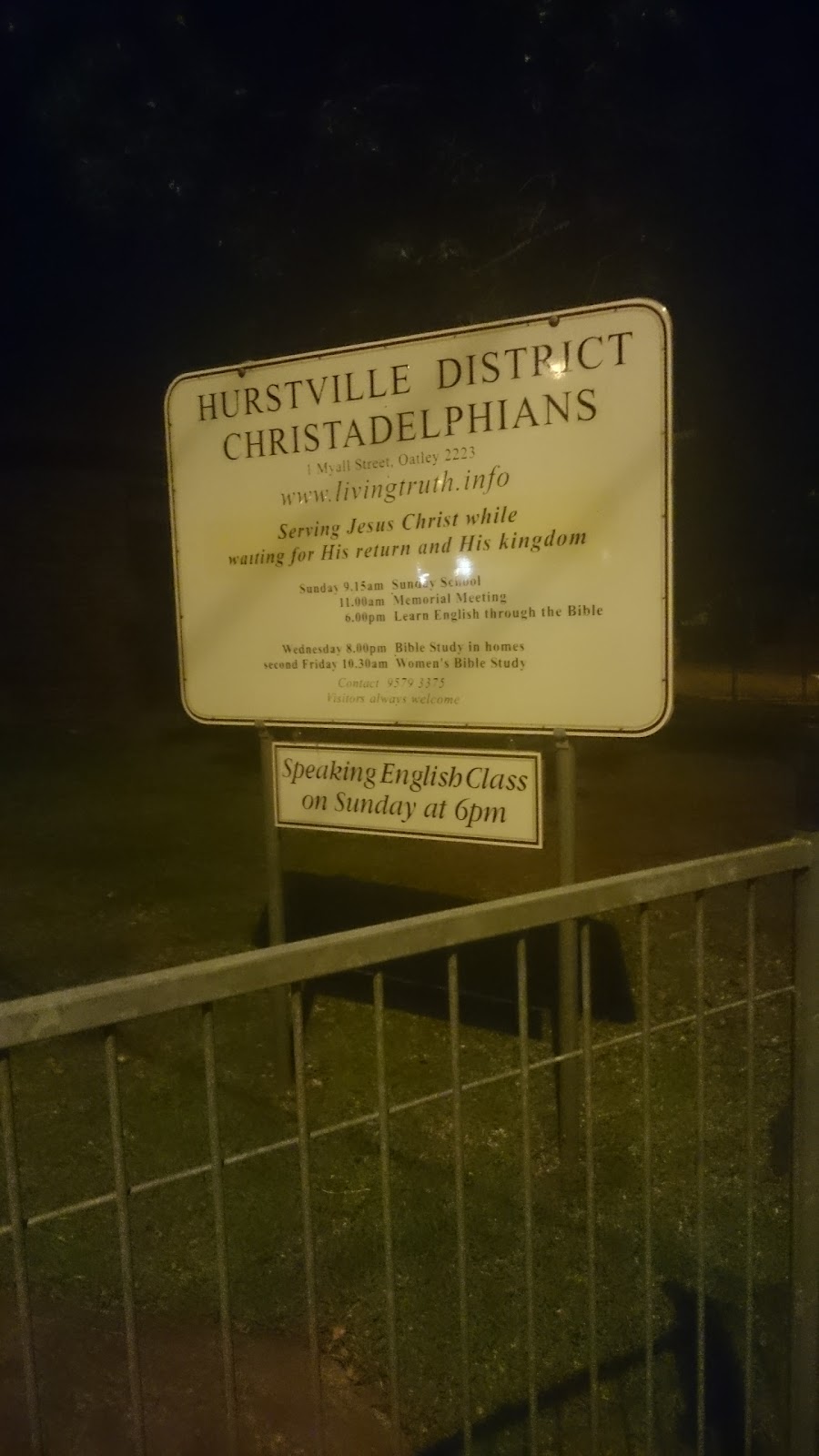 Christadelphian Bible Line | 1 Myall St, Oatley NSW 2223, Australia | Phone: (02) 9570 2796