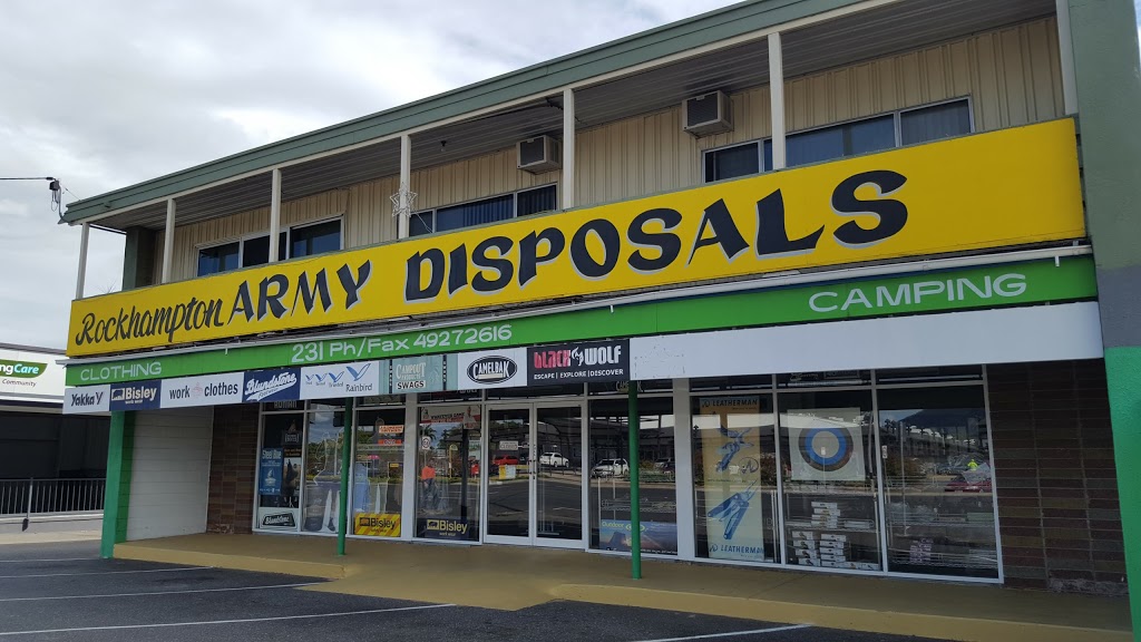 Rockhampton Army Disposals | clothing store | 231 Musgrave St, Berserker QLD 4701, Australia | 0749272616 OR +61 7 4927 2616