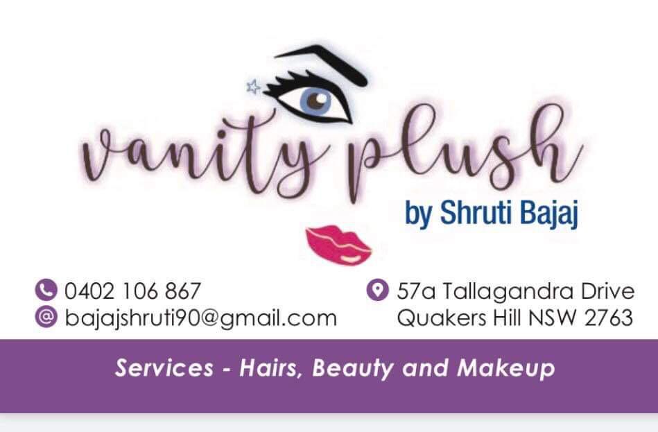 VANITY PLUSH | beauty salon | 57A Tallagandra Dr, Quakers Hill NSW 2763, Australia | 0402106867 OR +61 402 106 867