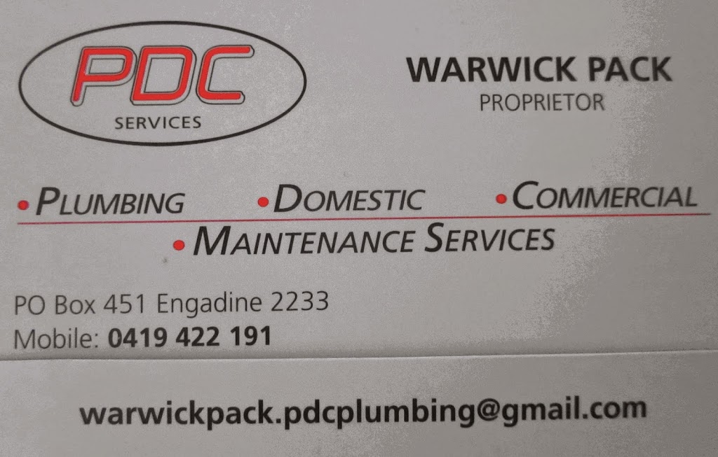 PDC SERVICES PTY LTD | plumber | 149 Cooriengah Heights Rd, Engadine NSW 2233, Australia | 0419422191 OR +61 419 422 191