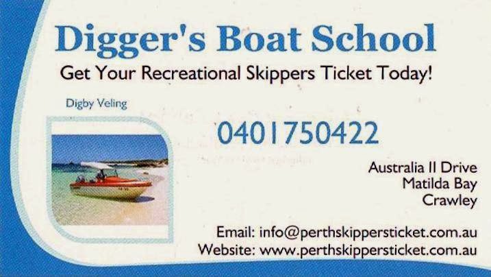 Diggers Boat School | school | Point Walter Boat Ramp, Bicton WA 6157, Australia | 0438294953 OR +61 438 294 953
