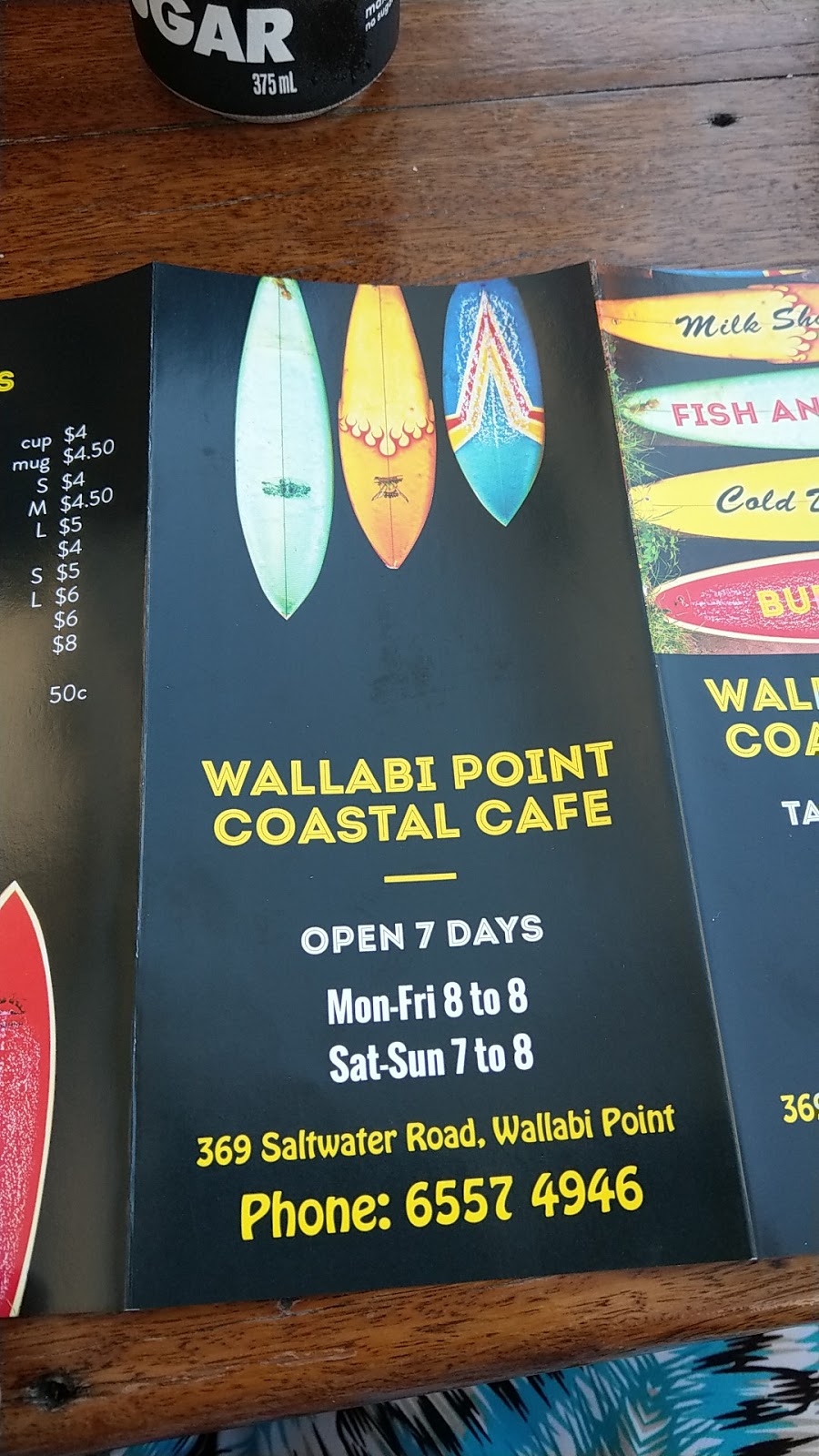 Wallabi Point Coastal Cafe | cafe | 369 Saltwater Rd, Wallabi Point NSW 2430, Australia | 0265574946 OR +61 2 6557 4946