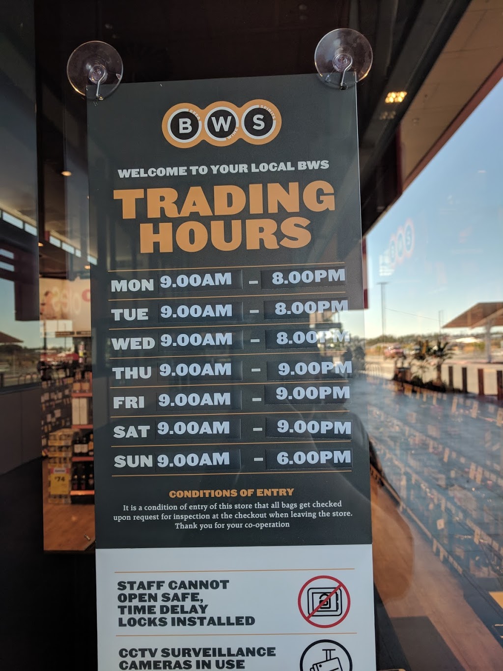 BWS Ripley Valley (Town Centre) Opening Hours