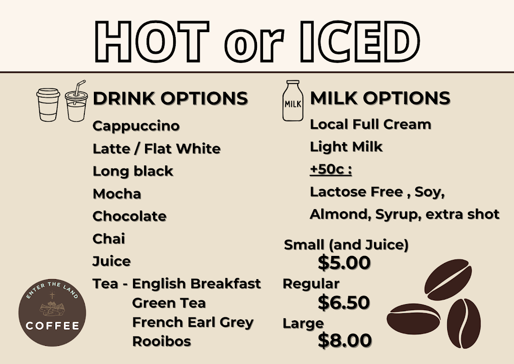 Enter The Land Coffee | MW6Q+86 Eton Range Lookout, Eton QLD 4741, Australia | Phone: 0429 852 949