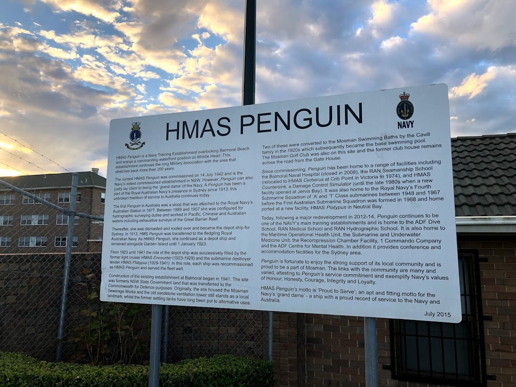 HMAS Penguin | 7a Middle Head Rd, Mosman NSW 2088, Australia | Phone: 1300 333 362