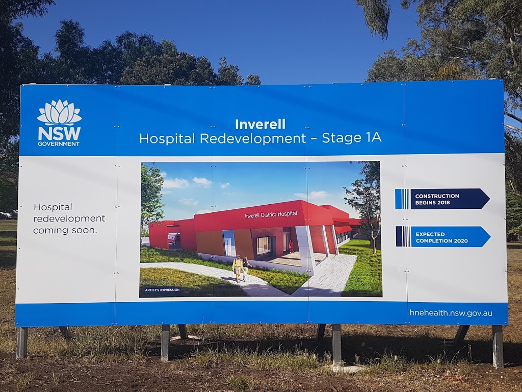 Inverell District Health Service | hospital | 41 Swanbrook Rd, Inverell NSW 2360, Australia | 0267219500 OR +61 2 6721 9500