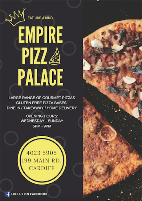 Empire Pizza Palace | restaurant | 199 Main Rd, Cardiff NSW 2285, Australia | 0240235905 OR +61 2 4023 5905