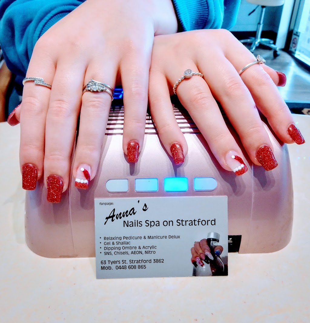 Annas nails spa on Stratford | 63 Tyers St, Stratford VIC 3862, Australia | Phone: 0448 608 865