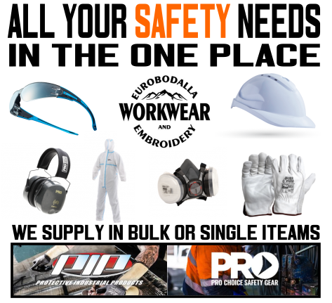 Eurobodalla Workwear and Embroidery | Unit 2/10 Shelley Rd, Moruya NSW 2537, Australia | Phone: 0480 376 760