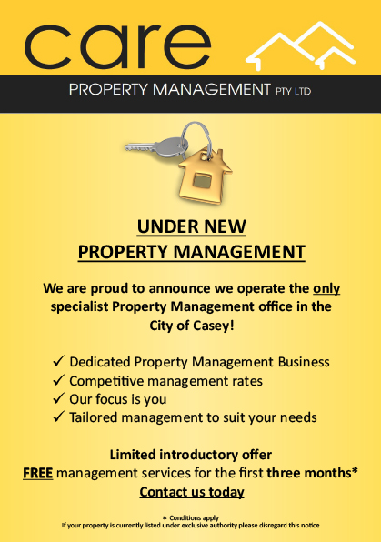 Care Property Management | 25 Enterprise Ave, Hampton Park VIC 3976, Australia | Phone: (03) 9702 8222