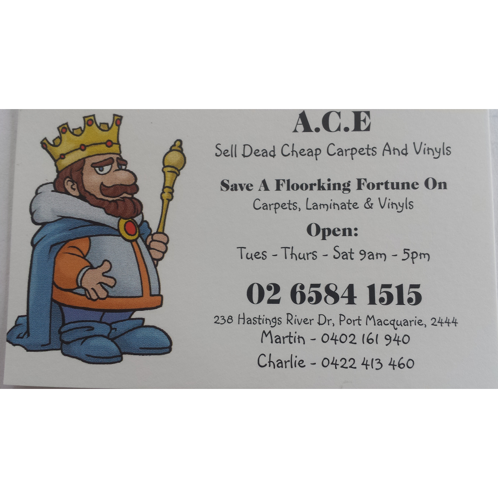 Dead Cheap Carpets / A. C. E Carpets | 238 Hastings River Dr, Port Macquarie NSW 2444, Australia | Phone: (02) 6584 1515