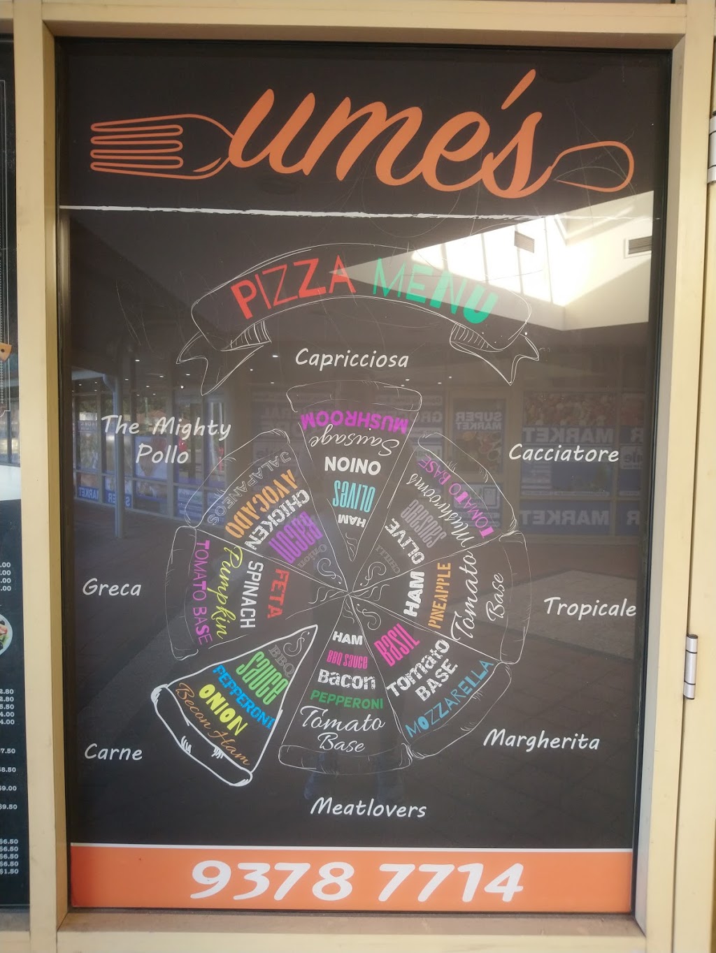 Umes Pizza Pasta | 3/497 Beechboro Rd N, Beechboro WA 6063, Australia | Phone: (08) 9378 7714
