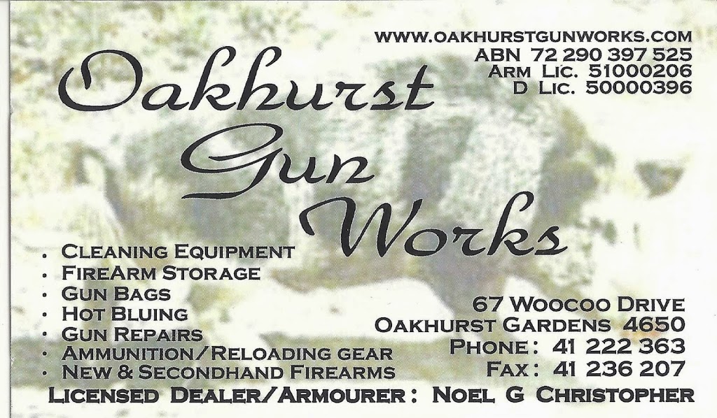 Oakhurst Gun Works | store | 67 Woocoo Dr, Oakhurst QLD 4650, Australia | 0741222363 OR +61 7 4122 2363