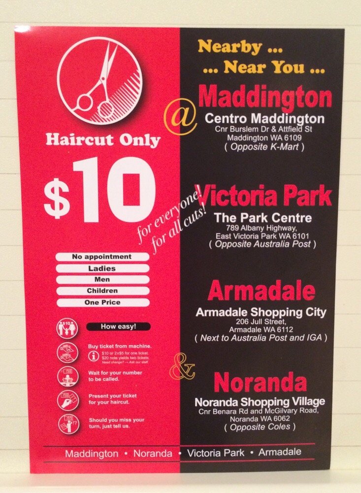 F10 Quickcut | hair care | Noranda Shopping Village, 36 Benara Rd, Noranda WA 6062, Australia | 0406991859 OR +61 406 991 859
