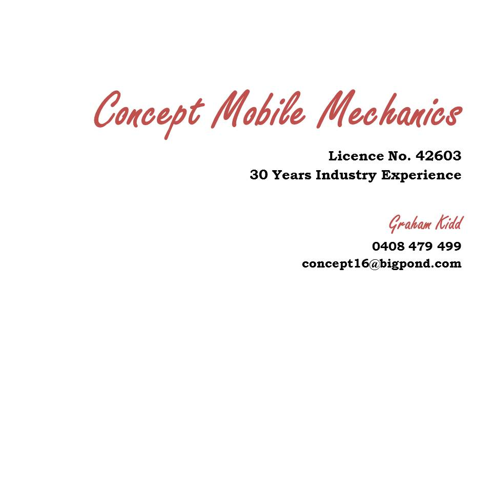 Concept Mobile Mechanics | car repair | Newcastle NSW 2300, Australia | 0408479499 OR +61 408 479 499