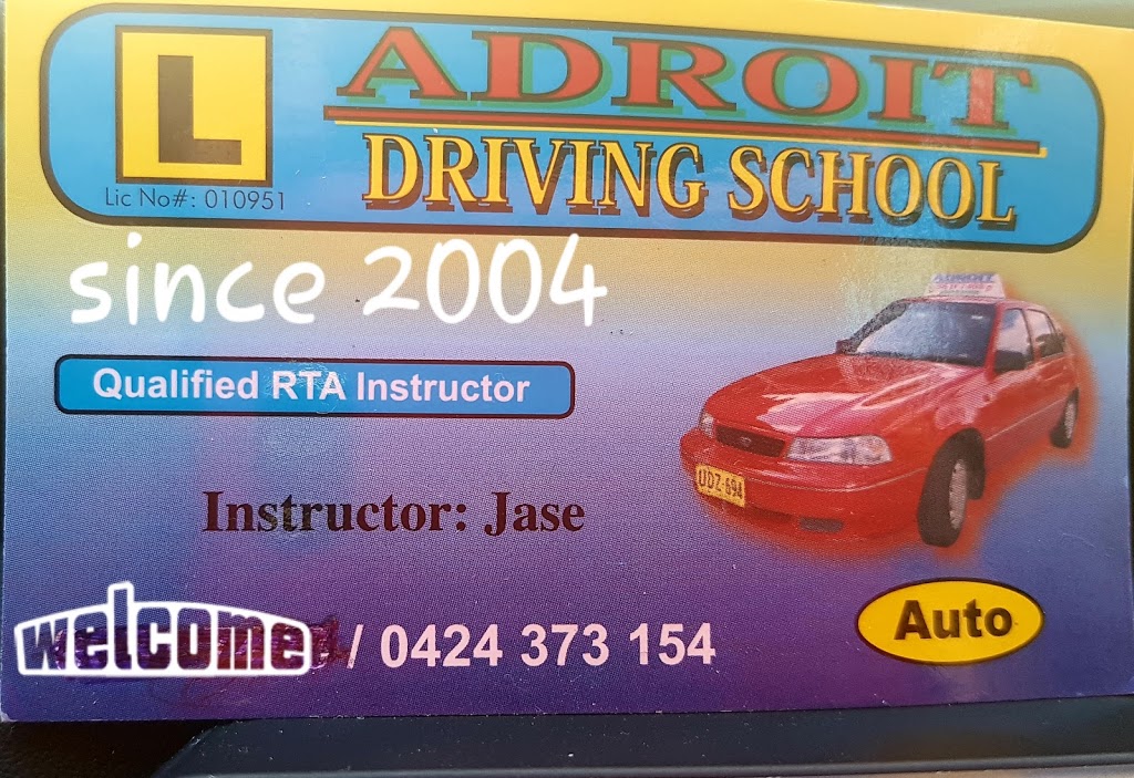 Adroit Driving School |  | 9/38 Marcia St, Toongabbie NSW 2146, Australia | 0424373154 OR +61 424 373 154
