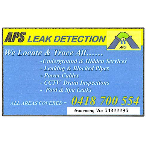 APS Leak & Cable Detection Service | Midland Hwy, Goornong VIC 3557, Australia | Phone: 0418 700 554