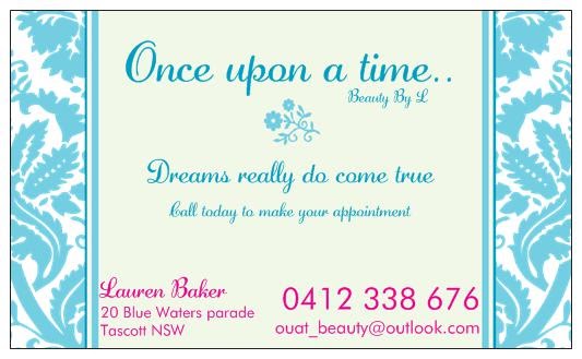 Once upon a time Beauty | 20 Blue Waters Parade, Tascott NSW 2250, Australia | Phone: 0412 338 676