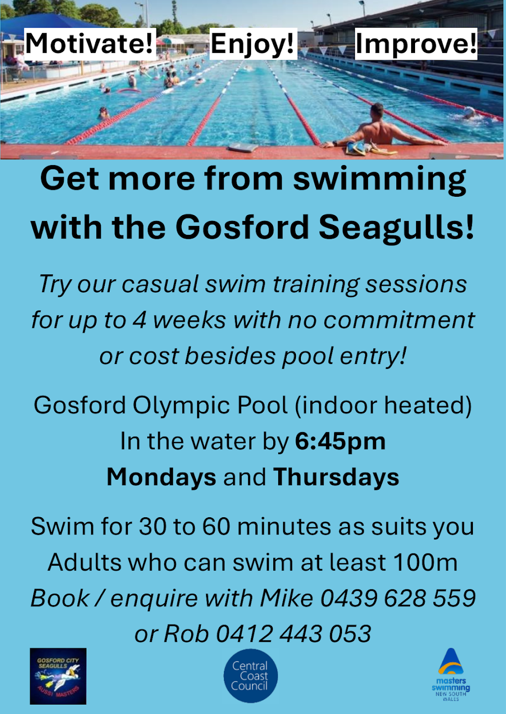 Gosford Seagulls Swimming Club | 42 Masons Parade, Gosford NSW 2250, Australia | Phone: 0439 628 559