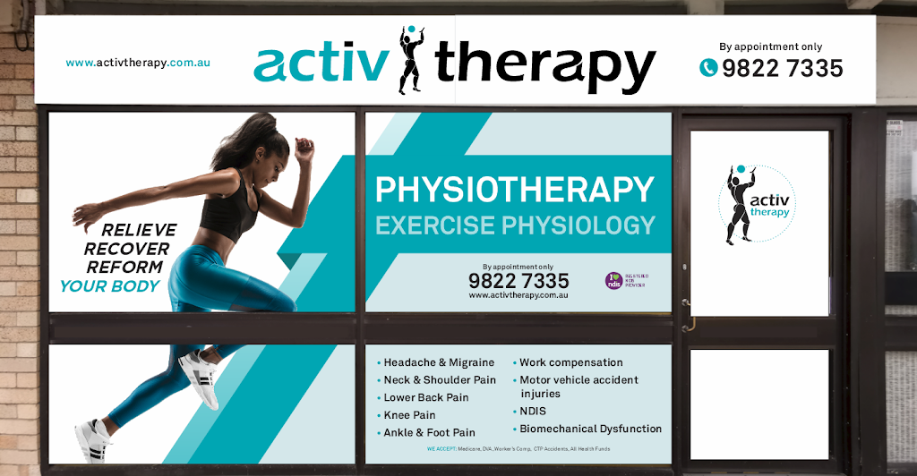 Activ Therapy Winston Hills | Shop 6/7 Lomond Cres, Winston Hills NSW 2153, Australia | Phone: (02) 9822 7335