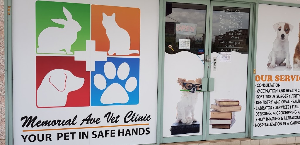 Memorial Avenue Vet Clinic | veterinary care | 11/11 Maryvale Ave, Liverpool NSW 2170, Australia | 0297348133 OR +61 2 9734 8133