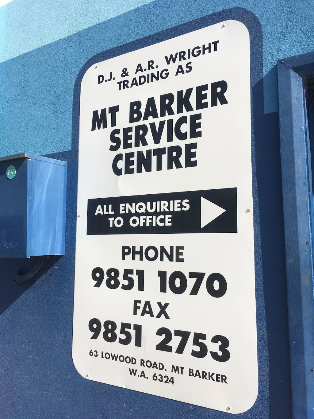 Mt Barker Service Centre | 63 Lowood Rd, Mount Barker WA 6323, Australia | Phone: (08) 9851 1070