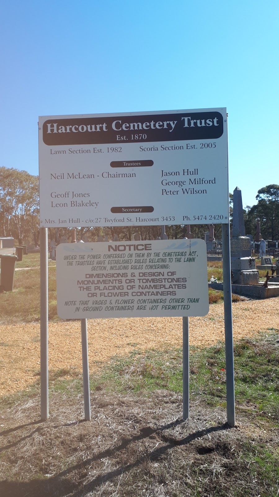 Harcourt Cemetery | cemetery | Unnamed Road, Harcourt VIC 3453, Australia