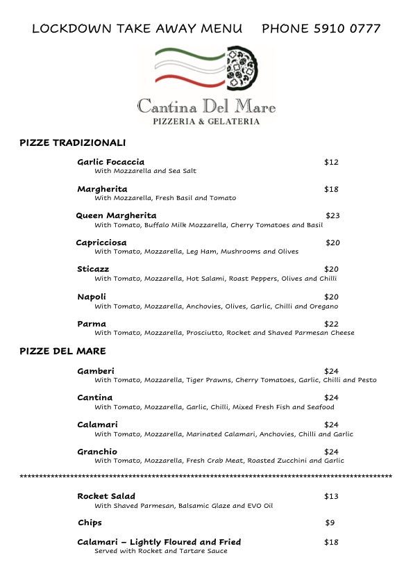 Cantina Del Mare | restaurant | 1C Jetty Rd, Rosebud VIC 3939, Australia | 0359100777 OR +61 3 5910 0777