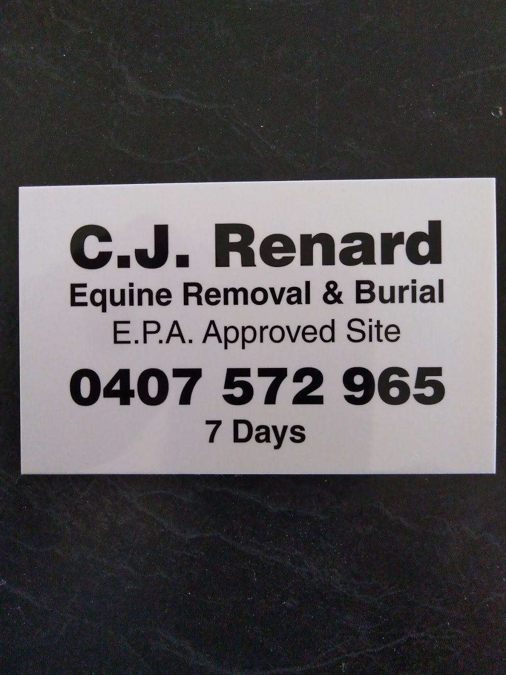 CJ Renard Deceased Stock Remover | 174 Crooked Rd, Romsey VIC 3434, Australia | Phone: 0407 572 965