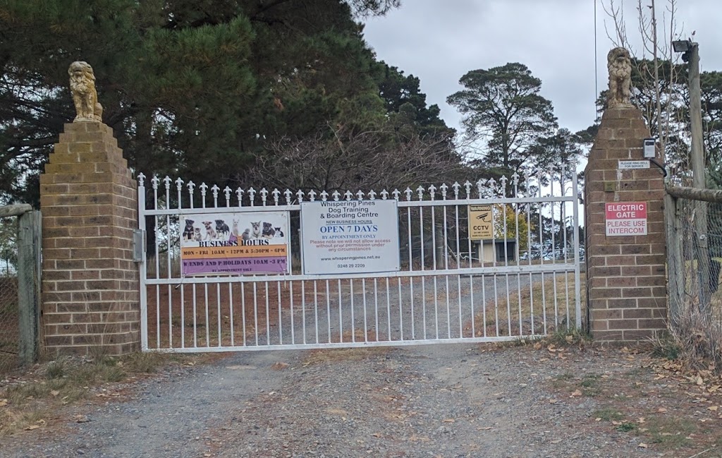 Whispering Pines Dog Training & Boarding Centre |  | 250 Merilla Ln, Parkesbourne NSW 2580, Australia | 0412301812 OR +61 412 301 812