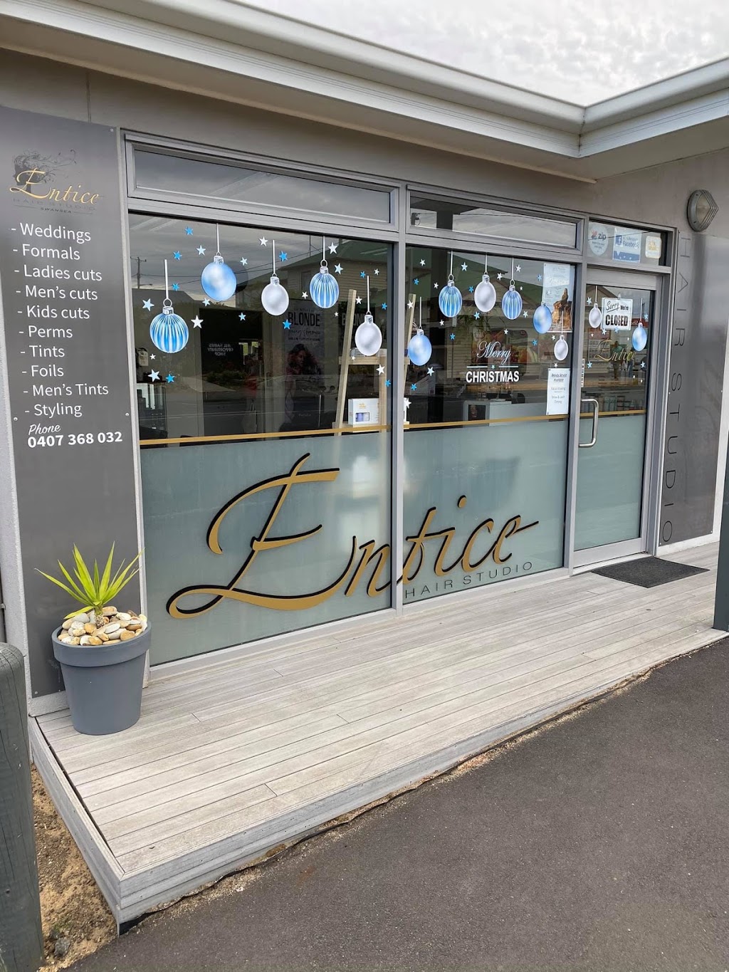 Entice Hair Studio Swansea | 3 Franklin St, Swansea TAS 7190, Australia | Phone: 0407 368 032