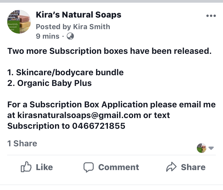 Kiras Natural Soaps | store | 27 Calen Mount Charlton Rd, Calen QLD 4798, Australia | 0466721855 OR +61 466 721 855