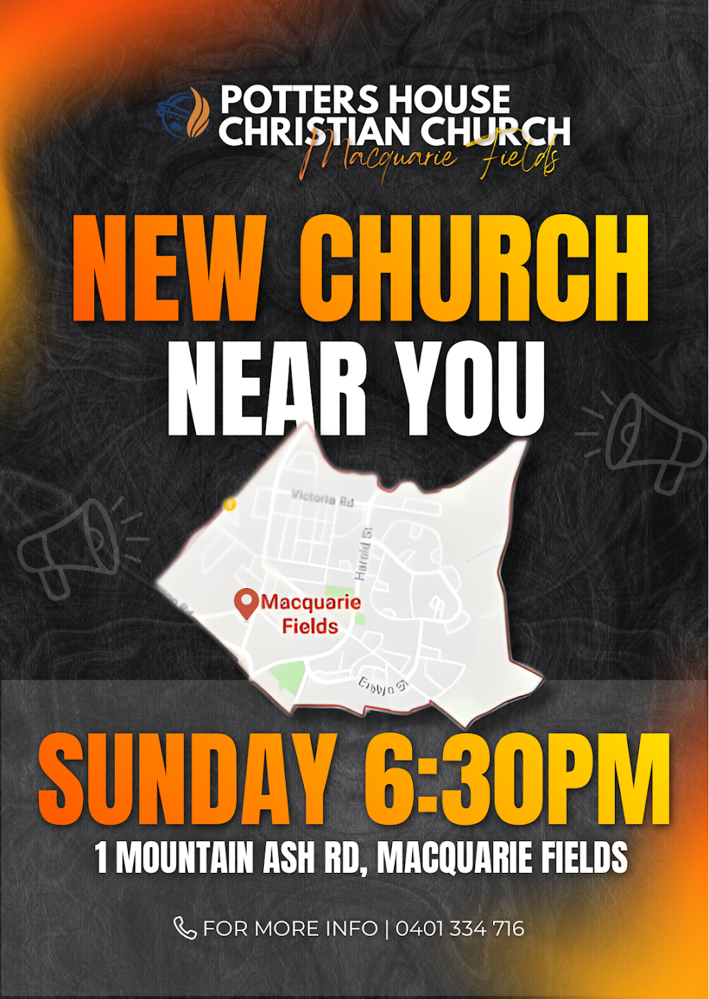 The Potters House Church Macquarie Fields | 1 Mountain Ash Rd, Macquarie Fields NSW 2564, Australia | Phone: 0401 334 716