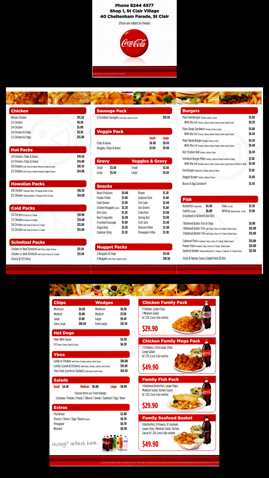 St Clair Chicken & Seafood | restaurant | LOT 1 Cheltenham Parade, Cheltenham SA 5014, Australia | 0882444577 OR +61 8 8244 4577