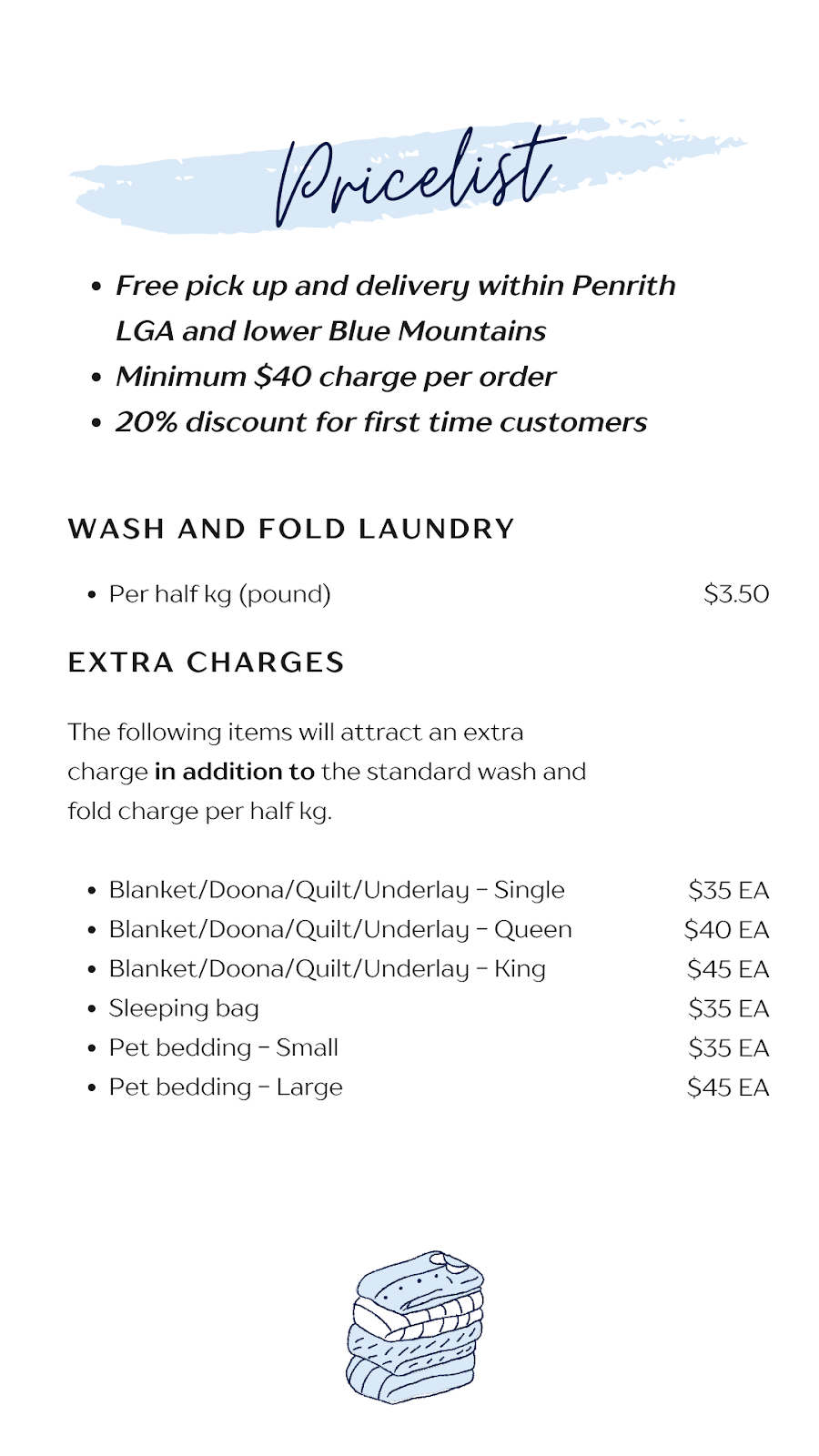 Nepean Laundry Delivery | laundry | Killuran Ave, Emu Heights NSW 2750, Australia | 0401590511 OR +61 401 590 511
