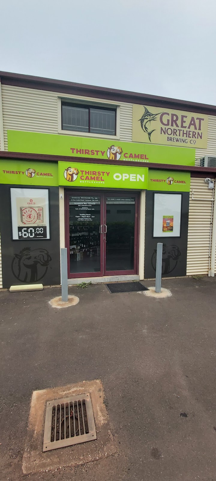 Thirsty camel bottle shop yarraman | 65 Barr Smith St, Yarraman QLD 4614, Australia | Phone: (07) 4163 8354