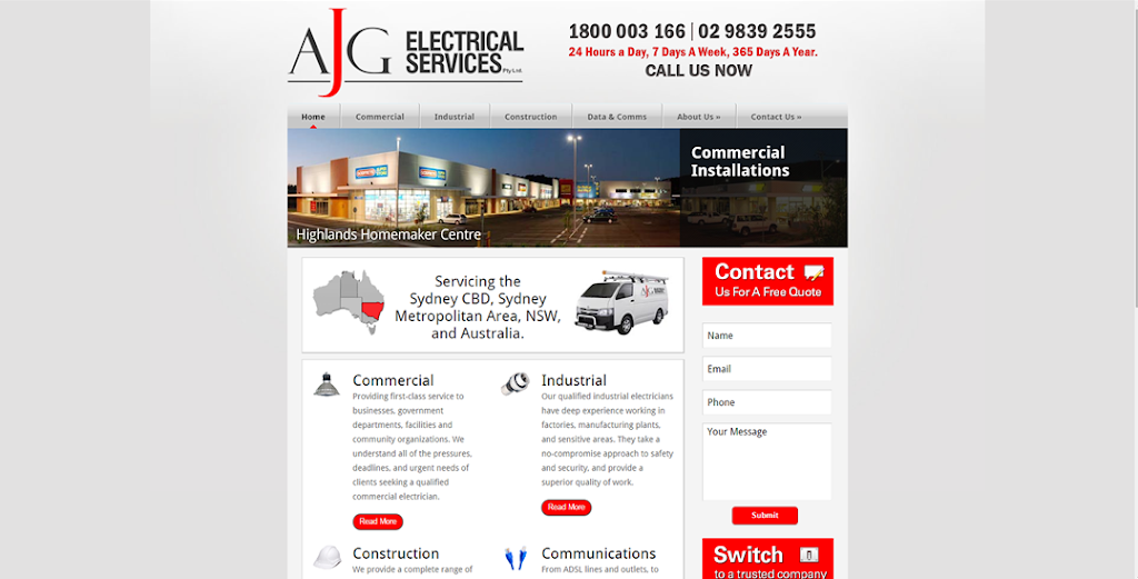 AJG Electrical Services | 5/10-12 Wingate Rd, Mulgrave NSW 2756, Australia | Phone: 1800 003 166