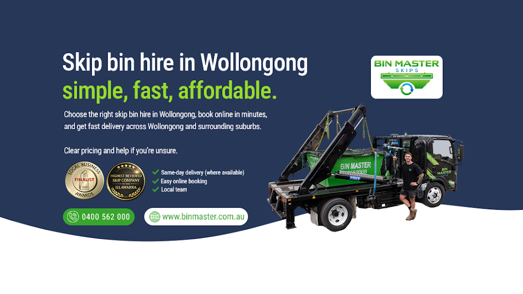 Bin Master Skips | 101e Cornfield Parade, Fishermans Paradise NSW 2539, Australia | Phone: 0400 562 000