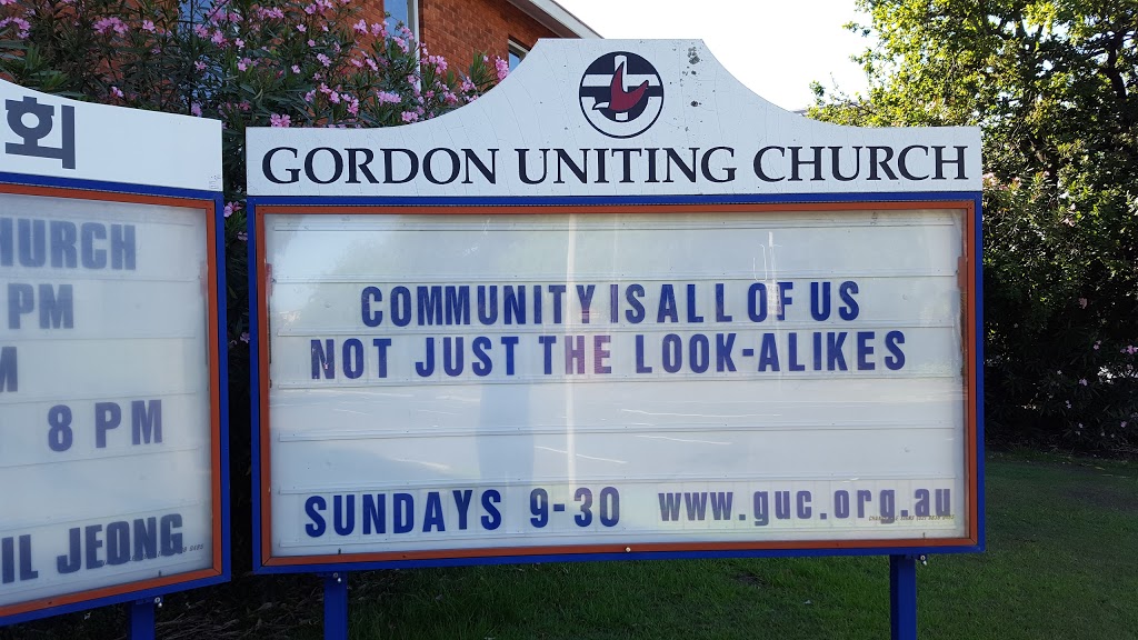 Gordon Uniting Church in Australia | church | 18 Cecil St, Gordon NSW 2072, Australia | 0294986729 OR +61 2 9498 6729