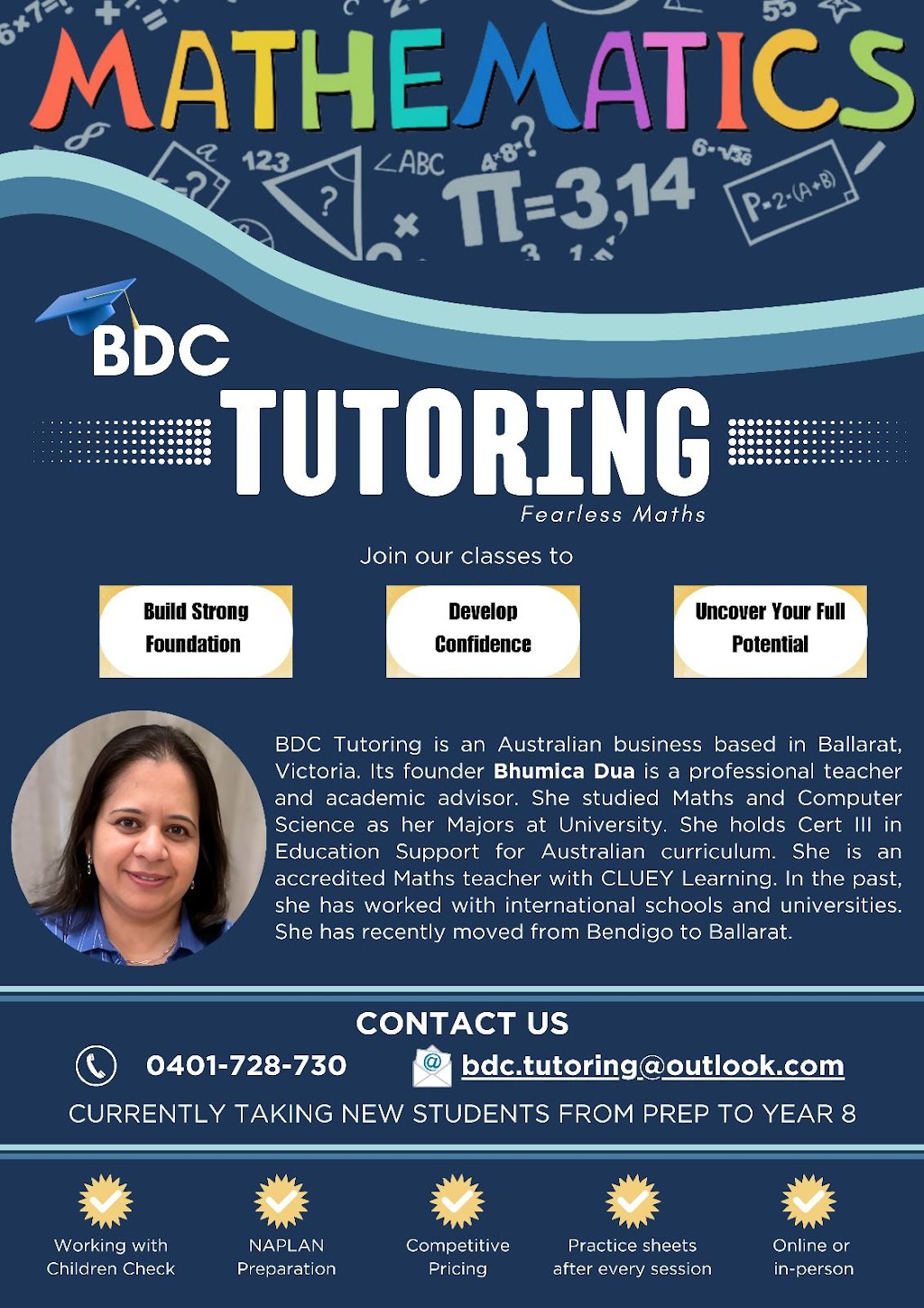 BDC Tutoring | 6 Paterson St, Lucas VIC 3350, Australia | Phone: 0401 728 730