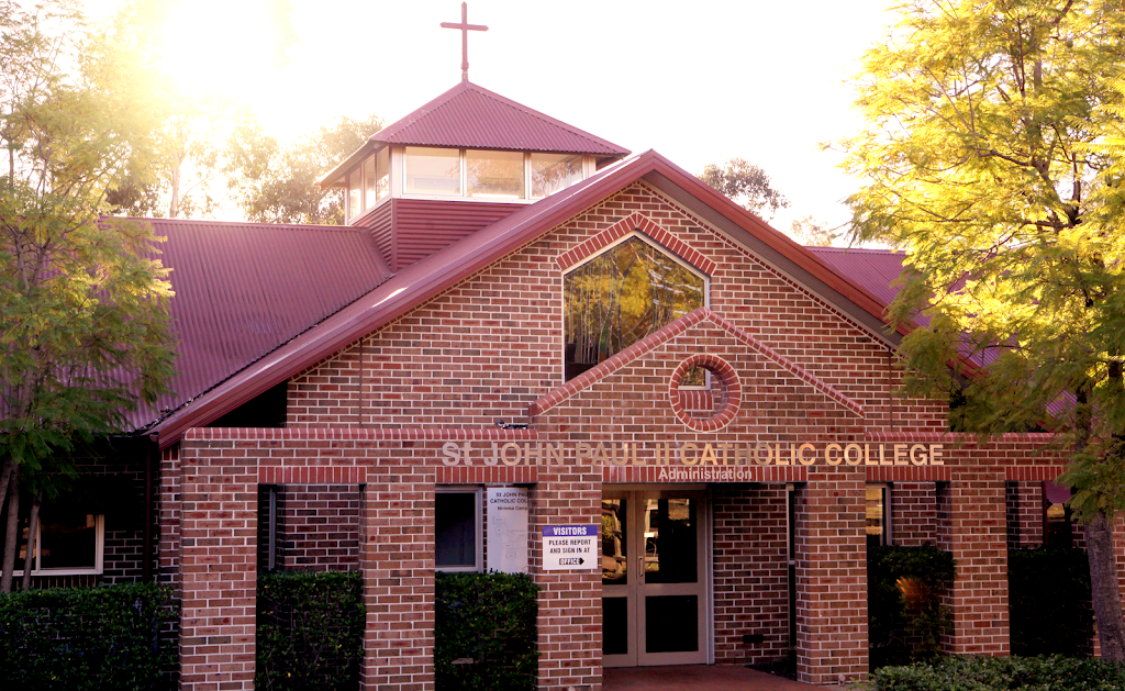 St John Paul II Catholic College (Nirimba Campus, Years 11-12) | school | Nirimba Education Precinct, Eastern Rd, Quakers Hill NSW 2763, Australia | 0292087200 OR +61 2 9208 7200