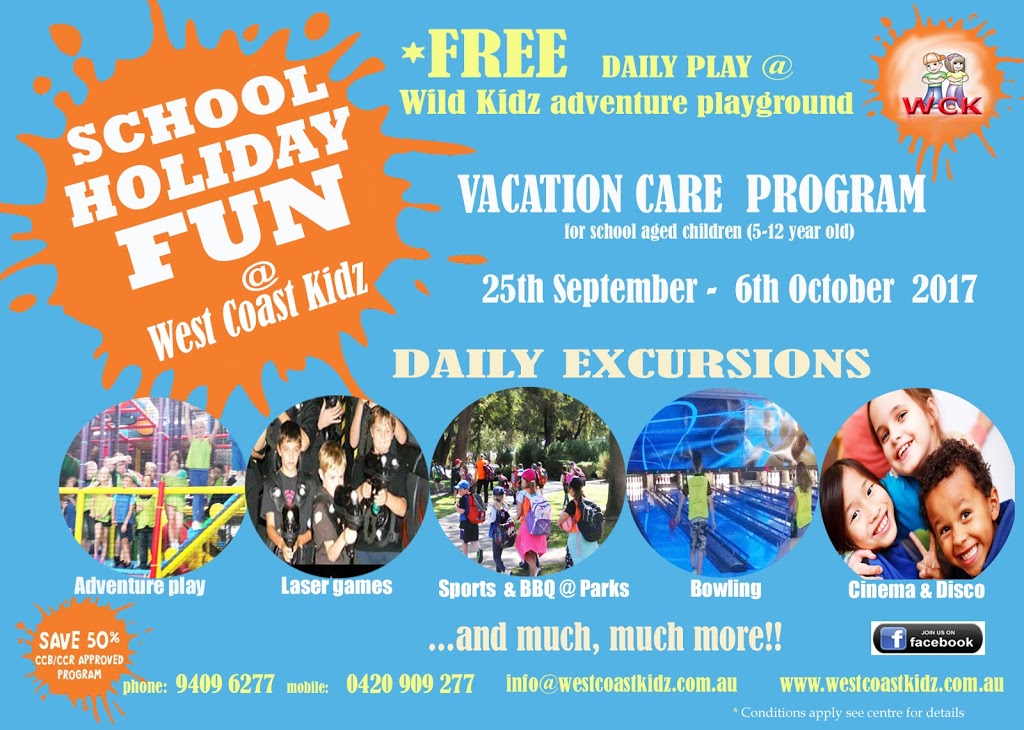 West Coast Kidz | school | 7 Lumsden Rd, Wangara WA 6065, Australia | 0894096277 OR +61 8 9409 6277