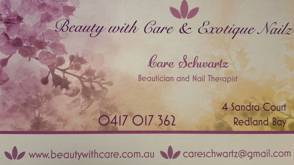 Beauty with Care and Exotique Nailz | beauty salon | 4 Sandra Ct, Redland Bay QLD 4165, Australia | 0417017362 OR +61 417 017 362