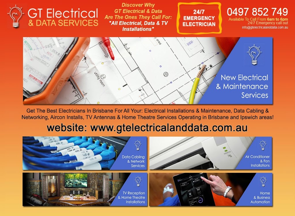 GT Electrical and Data | electrician | 1 Cothill Rd, Booval QLD 4304, Australia | 0497852749 OR +61 497 852 749