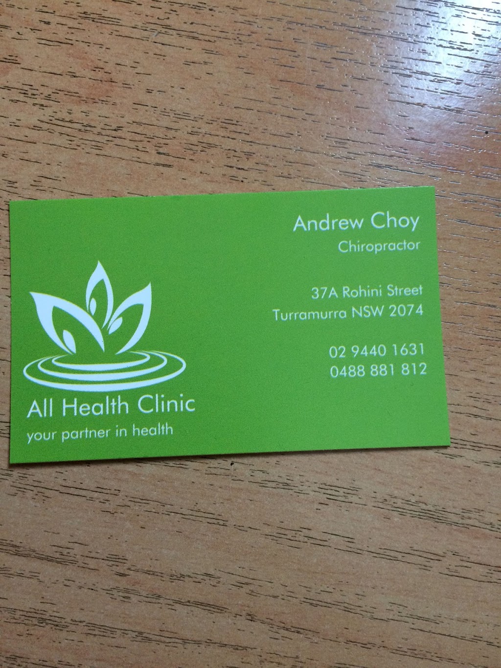 Andrew Choy - Chiropractor | 37A Rohini St, Turramurra NSW 2070, Australia | Phone: 0488 881 812