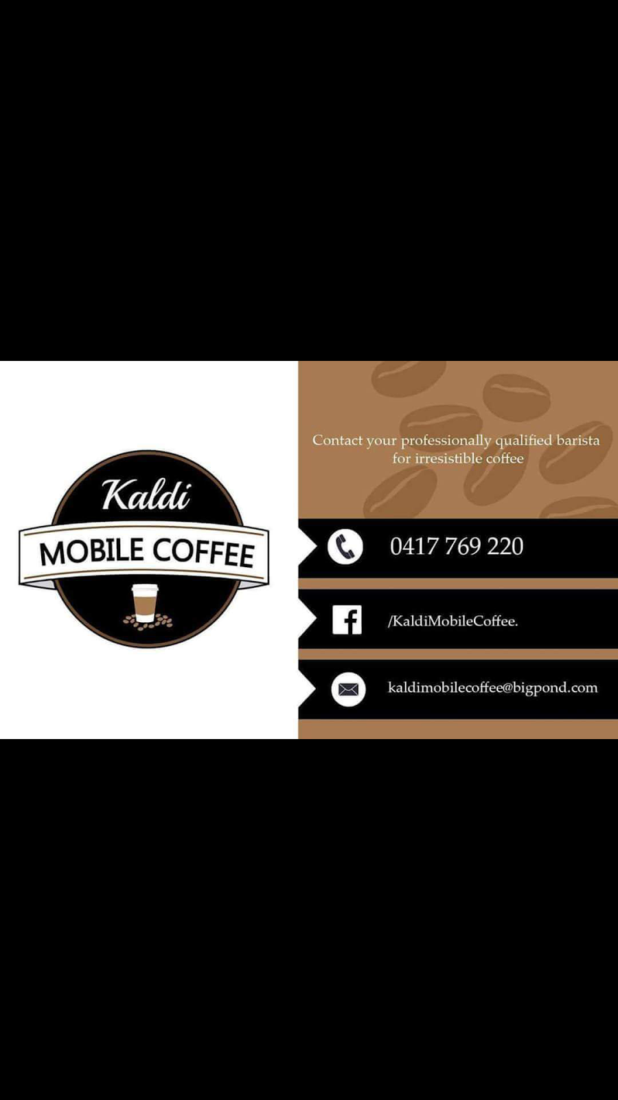 Kaldi Mobile Coffee | cafe | Cranbourne VIC 3977, Australia | 0417769220 OR +61 417 769 220