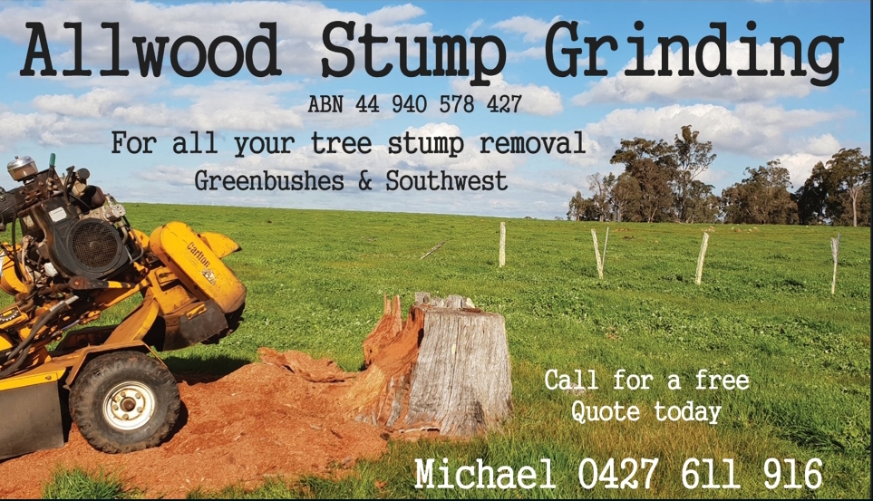 Allwood Stump Grinding | Greenbushes WA 6254, Australia | Phone: 0427 611 916