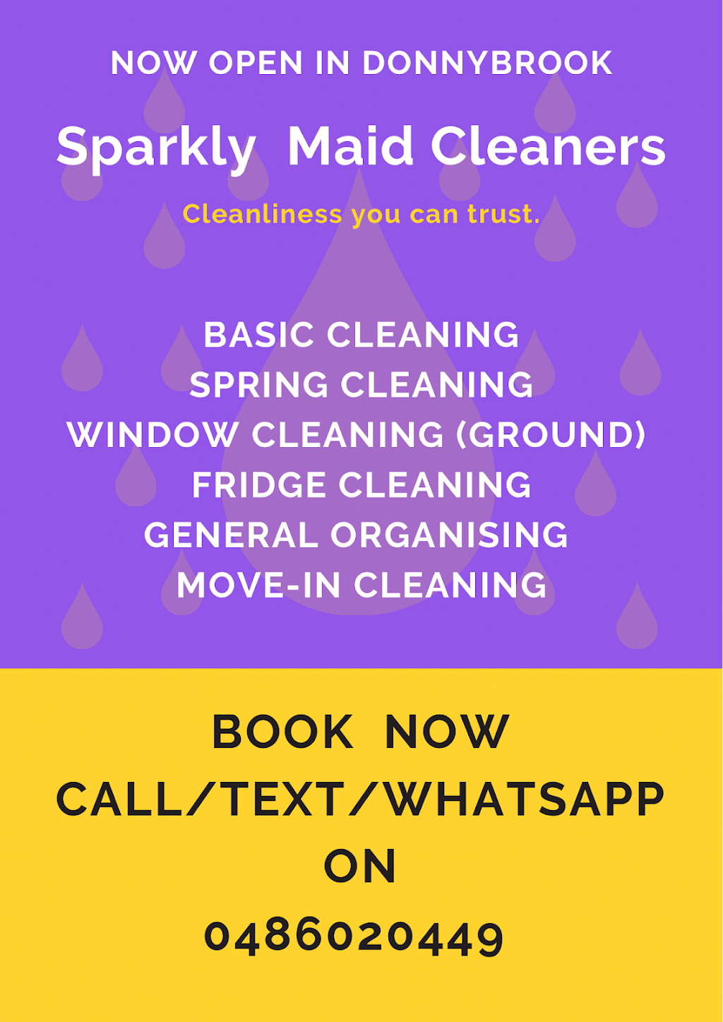 Sparkly Maid Cleaners | point of interest | Vicinity Rd, Donnybrook VIC 3064, Australia | 0486020449 OR +61 486 020 449