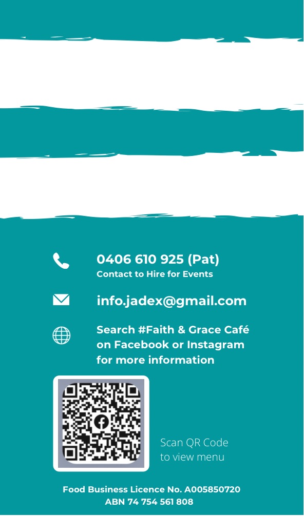 Faith & Grace Café | food | 9 Ellen St, Carina QLD 4152, Australia | 0406610925 OR +61 406 610 925