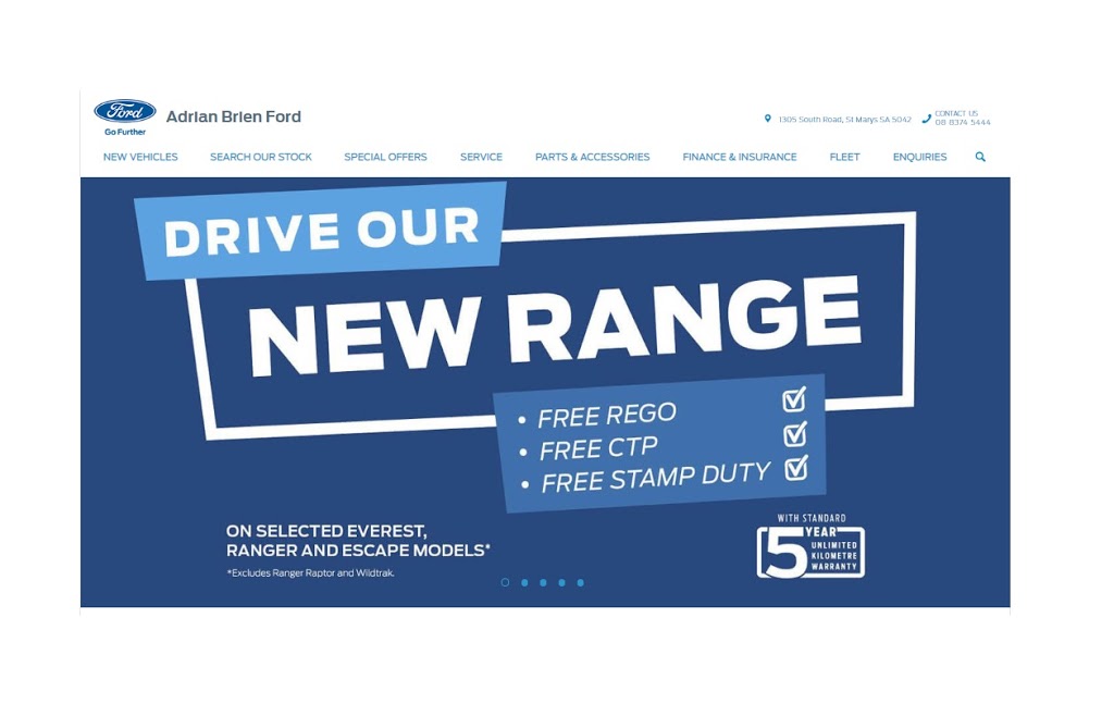 Adrian Brien Ford - Forestville Service Centre | car repair | 2c/52 Maple Ave, Forestville SA 5035, Australia | 0882931111 OR +61 8 8293 1111